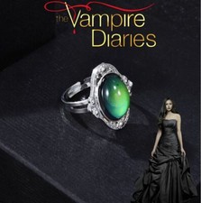 The Vampire Diaries: Antique Silver, Adjustable Size, Colour Changing Mood Ring