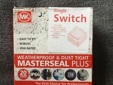 MK Masterseal Plus Switch 10AX -  SP 1 Way Gang IP66 - Grey