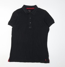 Musto Women's Black Polo Shirt Size 12 Cotton Casual