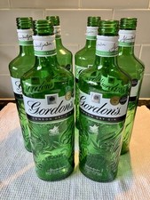 Empty 6 (SIX) x GORDON'S London Dry GIN Bottles 70cl - UPCYCLE CRAFT RECYCLE