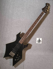 B.C. Rich Warlock Electric Bass Black Neck-through Made In Japan Vintage