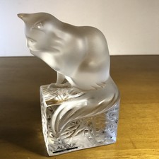 Vintage Lalique Crystal Cat
