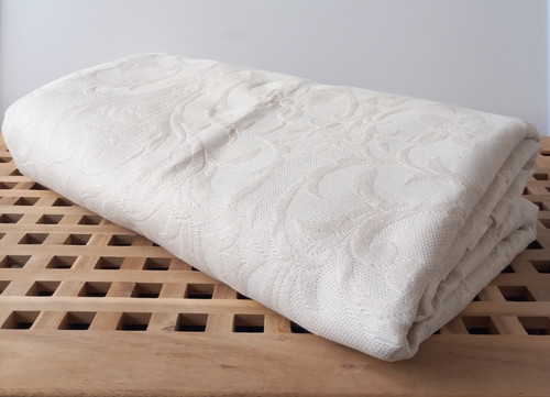 Cream floral damask cotton - floral,