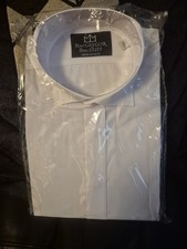 WHITE WING COLLAR SINGLE CUFF