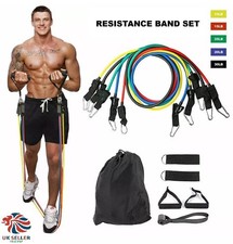12PCS Set Resistance Bands Workout Exercise Crossfit Fitness Yoga Training Tubes