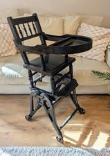 Antique Victorian Child's Metamorphic Highchair Gorgeous Design