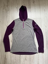 Icebreaker Women's Merino Wool 200 Long Sleeve Half Zip Hoodie Size L (Large)