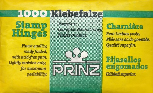 Prinz stamp prefolded hinges - prinz,