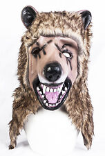 Furry Bear Mask Teddy Grizzly Latex Animal Fancy Dress Halloween Stag Night
