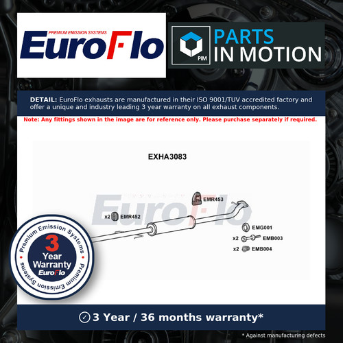 Exhaust centre box - box, fits