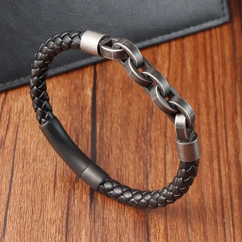 Leather bracelet infinity - leather,