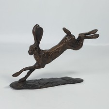Vintage Solid Bronze Leaping