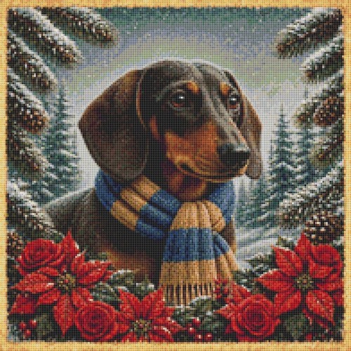 Dachshund winter time - winter,