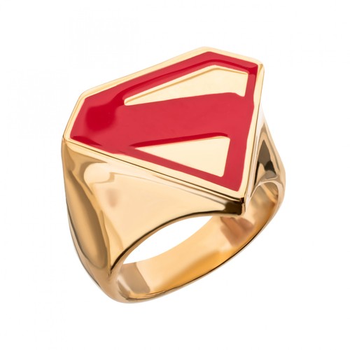Superman logo signet ring - logo,