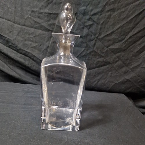 Modern square glass decanter - square,