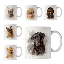 WATERCOLOUR DOG MUGS /