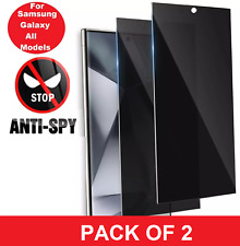 2X Samsung S25 Ultra S24 Plus S23 S22 S8 Privacy Tempered Glass Screen Protector