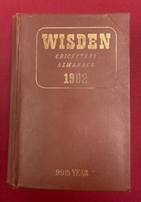 1962 WISDEN - ORIGINAL HARDBACK -  GOOD 