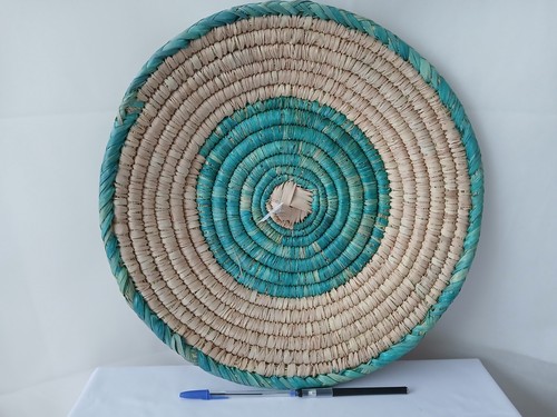 Large boho coiled seagrass - large, 19"