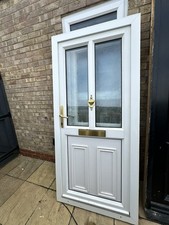 Upvc door and frame used - upvc, white