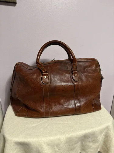 Brown vintage genuine - , leather
