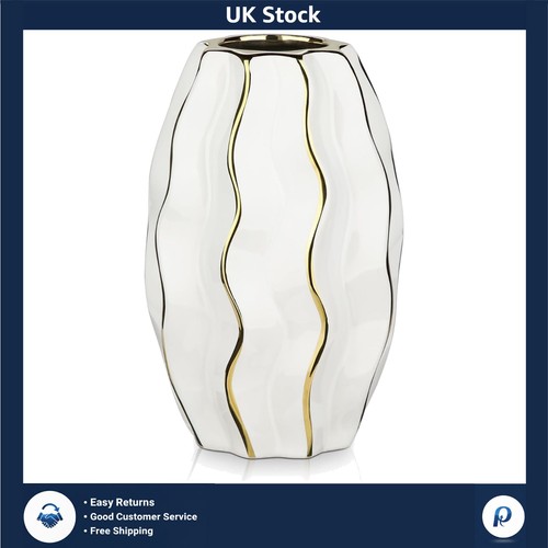 Elegant ceramic white and gold - and,