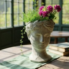 36CM Cement Garden Roman Lady