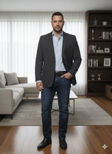 F&F Mens Dark Greay Textured