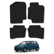 Hyundai i20 (2008-2015) Rubber Car Mats Heavy-Duty Tailored Fit with Clips