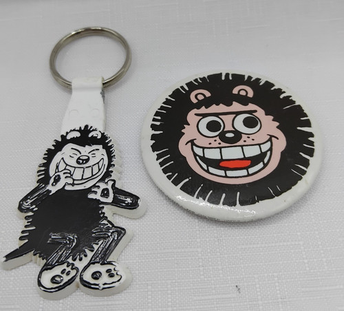 Gnasher vintage pin badge - vintage,