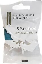 5 HARRISON DRAPE CURTAIN TRACK BRACKETS extra super standard rail supports W1793