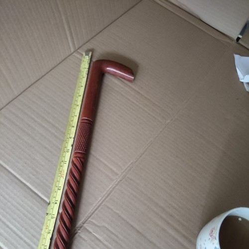 Vintage handcarved wooden cane - handcarved,