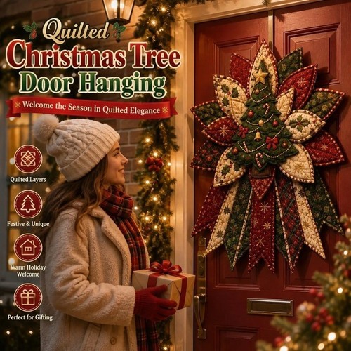 Diy quilted christmas - christmas, door
