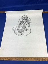 Vintage Charcoal Female Nude