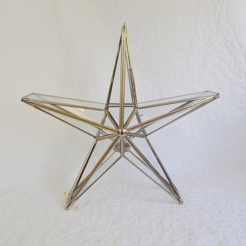 Star glass hanging candle - star,