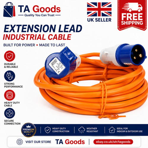 10m mains hook lead - up,