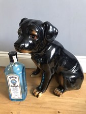 Large Rottweiler Puppy Pottery Sculpture Ceramic Statue Figure Dog