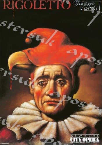 Vintage rigoletto opera poster - vintage,