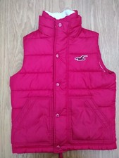 Mens Hollister Gilet Body Warmer - Red - Warm lined - Small