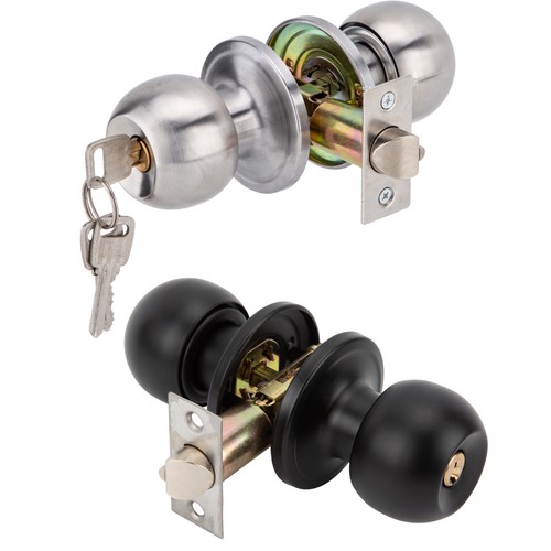 Round door knob with lock - knob,