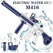 Electric Water Gun M416 Toy for Kids High-Powered Automatic Soaker Blaster