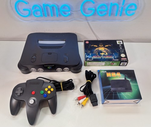 Nintendo grey n64 console - n64,
