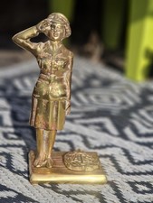 Brass WW2 ATS Figure Statue