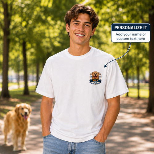 Personalised golden retriever - golden,