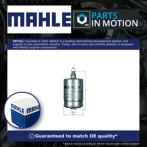 Fuel filter kl19 mahle - fuel,
