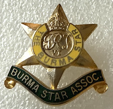 The Burma Star Association - Enamel Cap Badge - Lug Fittings - Size 4.3cm