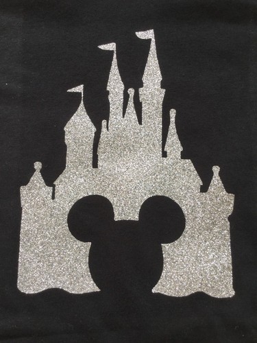 Disney castle glitter iron - castle,