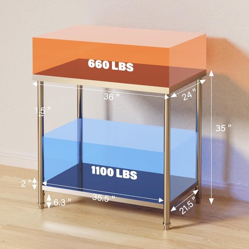Stainless steel work table - stainless,