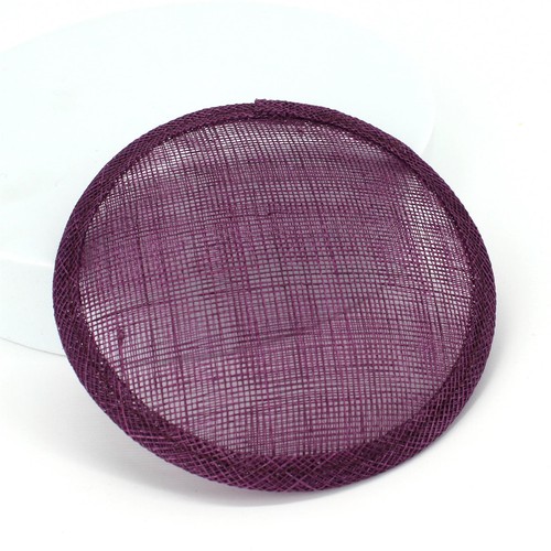 Sinamay straw round fascinator - straw,