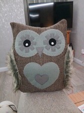 Doorstop owl fabric - &, sand